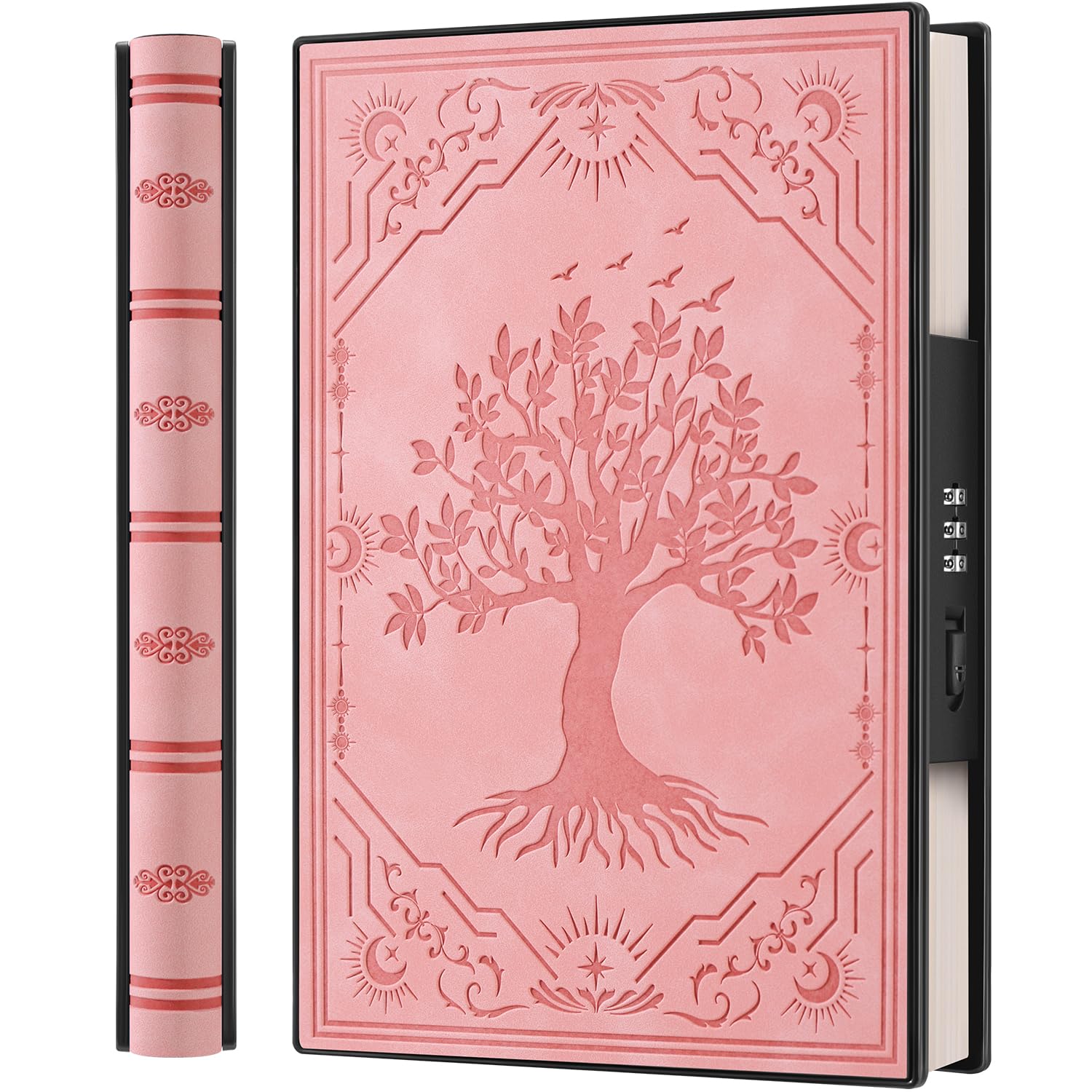 ZXHQ Diary with Lock, Hardcover(14.8 cm x 21 cm) Leather Lock
